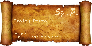 Szalay Petra névjegykártya